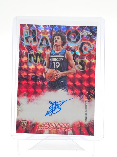 JOAN BERINGER 2025-26 TOPPS CHROME HAVOC MARK RED GEOMETRIC RC AUTO 5/5 Q7858