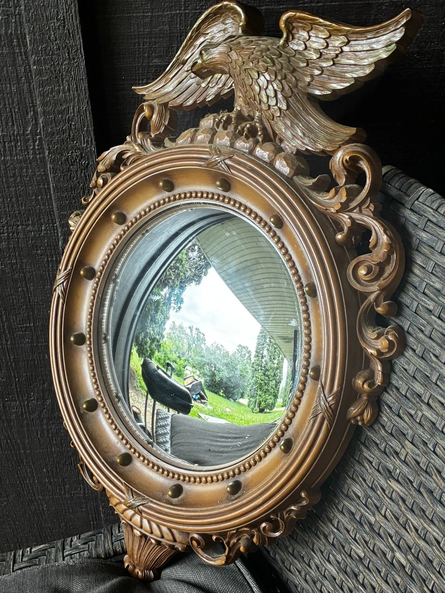 大型50's〜　Antiqueイーグル鷲　MADE IN USA壁掛けミラー　鏡 Convex Eagle Mirror In Antique Mirrors for sale | eBay