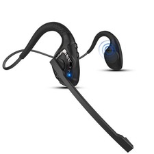 Trucker Bluetooth 5.3 Wireless Headset With Noise Cancelling Mic For Phones PC