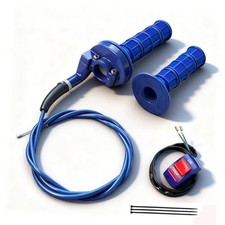 7/8 22mm Twist Throttle Accelerator Handle Grips for Pit Bike Mini Bike Blue