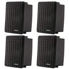 4 X Kicker KB6 Full-Range Outdoor Black 2-Way 150W Peak Power Boat Box Speakers