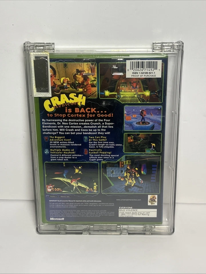 Xbox Crash Bandicoot The Wrath of Cortex Factory Sealed - Image 3 of 4