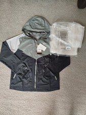 Nike Miller Windbreaker Running Packable Jacket Grey/Black Size Medium