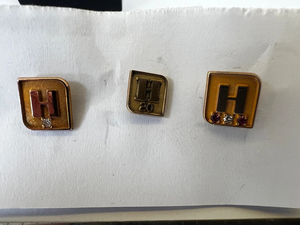 Vintage Honeywell Long Sevice Award Pins 5 10 15 20 25 years full set - 10k 1/10 - Image 4 of 4