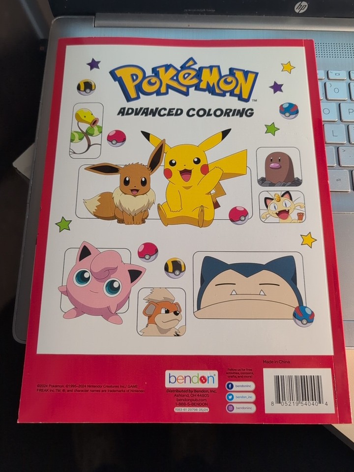 Pokemon Advanced Coloring Book 35+ "Tear & Share" Pages for Coloring