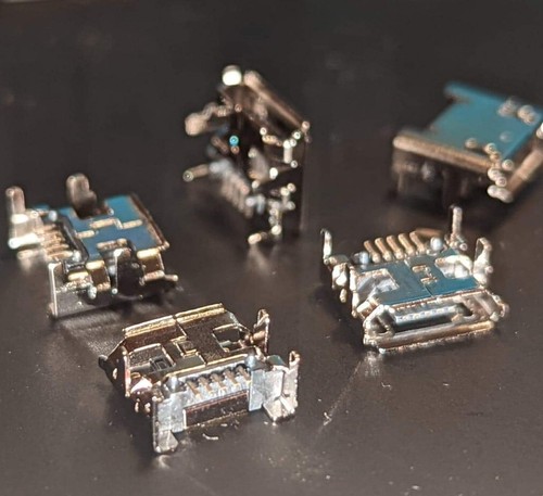 5X Micro USB Female Socket Connector Jacks, 5-Pin DIP 180 Degree Adapter ⁶ - Afbeelding 2 van 7