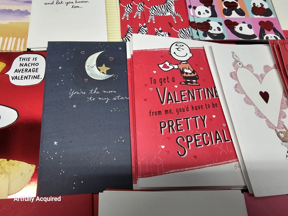 62 tarjetas de felicitación de San Valentín con sello y 58 sobres NUEVO  Foto 3 de 4