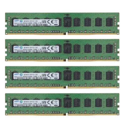 4 pcs Samsung 2133MHz 8GB RAM DDR4 PC4-2133P Server R-DIMM REG ECC Memory