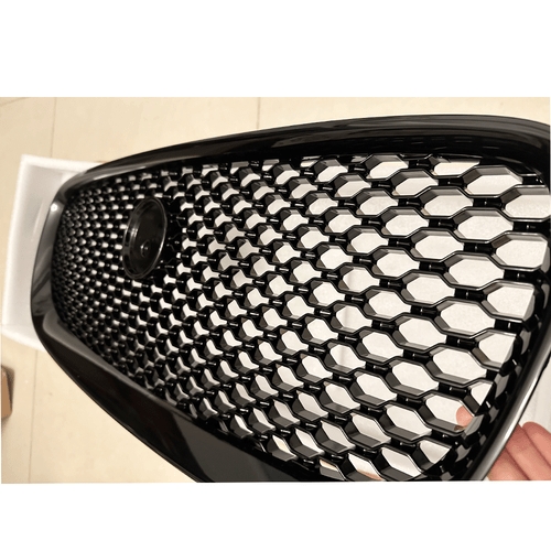 Black Front Upper Radiator Grille Mesh Grill For Jaguar XF XFR 2016 2017 2018 - Picture 2 of 16
