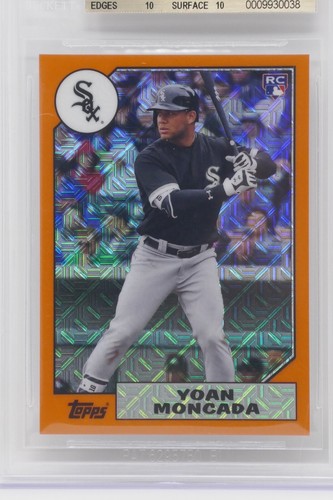 2017 Topps '87 Silver Pack Cromo Naranja Yoan Moncada/99 Rookie 🔥Beckett 9.5 - Imagen 3 de 8