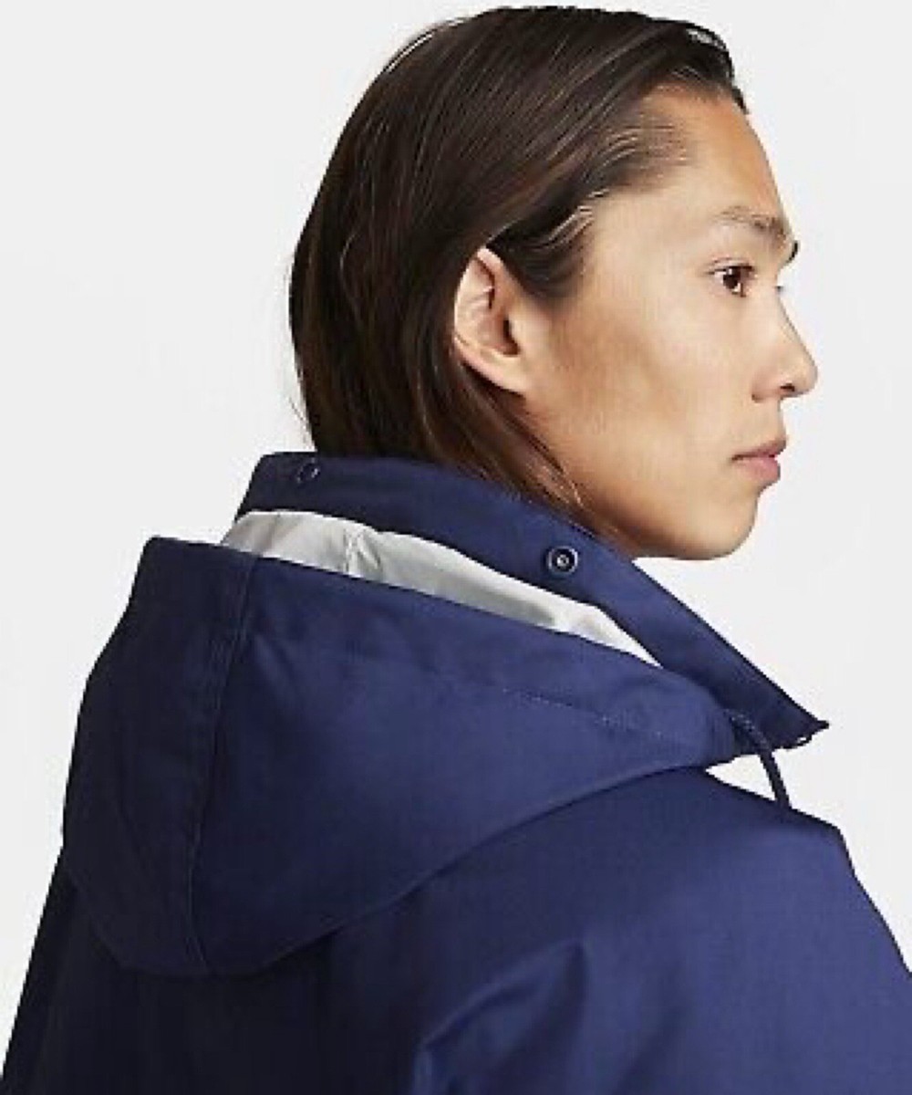 パーカー・フーディ Nike Solo Swoosh Puffer Midnight Navy White Nike Sportswear Solo Swoosh Men's Puffer Jacket Midnight