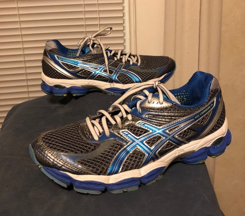 ASICS Women's US 9.5 EUR 41.5 Gel Cumulus 14 IGS T296N Grey Blue Turquoise  Lime | eBay