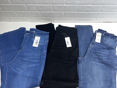 NWT! Lot of 3 Good Wear Club Basic Skinny Jeans Dark/Medium/Black Wash SMALL