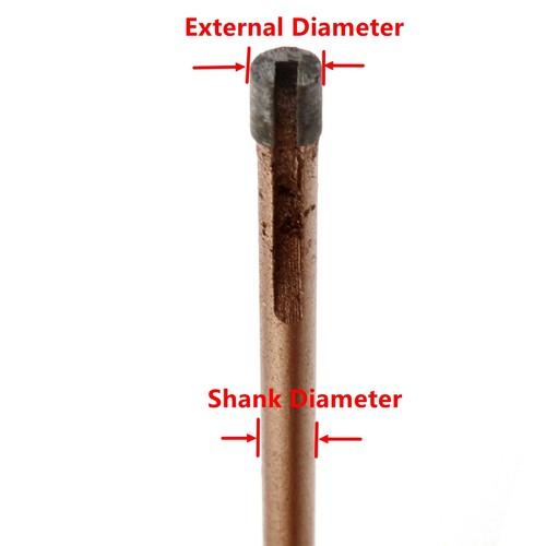 2Pcs Diamond Hole Saw Drill Core Bit Diameter 6mm 1/4 inch for Marble Stone Tile - Picture 4 of 12
