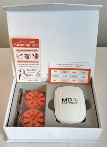 MD Hearing Aid Left & Right With Carry Case Box and Batteries - 第 1/8 張圖片
