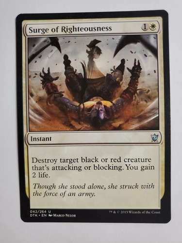 MTG Magic The Gathering Card Surge of Righteousness Instant White ...