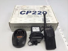 CP220 Black 150-174 MHz Portable Two Way Radio Walkie and Accessories In Box