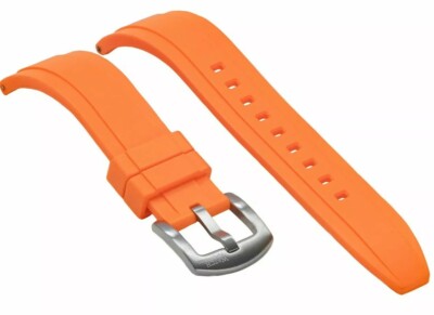 Kautschuk Uhrenarmband 20mm orange rubberstrap 
