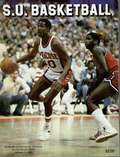 SYRACUSE BASKETBALL 1982 GAME PROGRAM AT CARRIER DOME      GENE WALDRON COVER