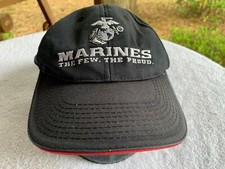 US Marines Cap Hat Unisex Few Proud Baseball Black White Embroidered Stitch READ