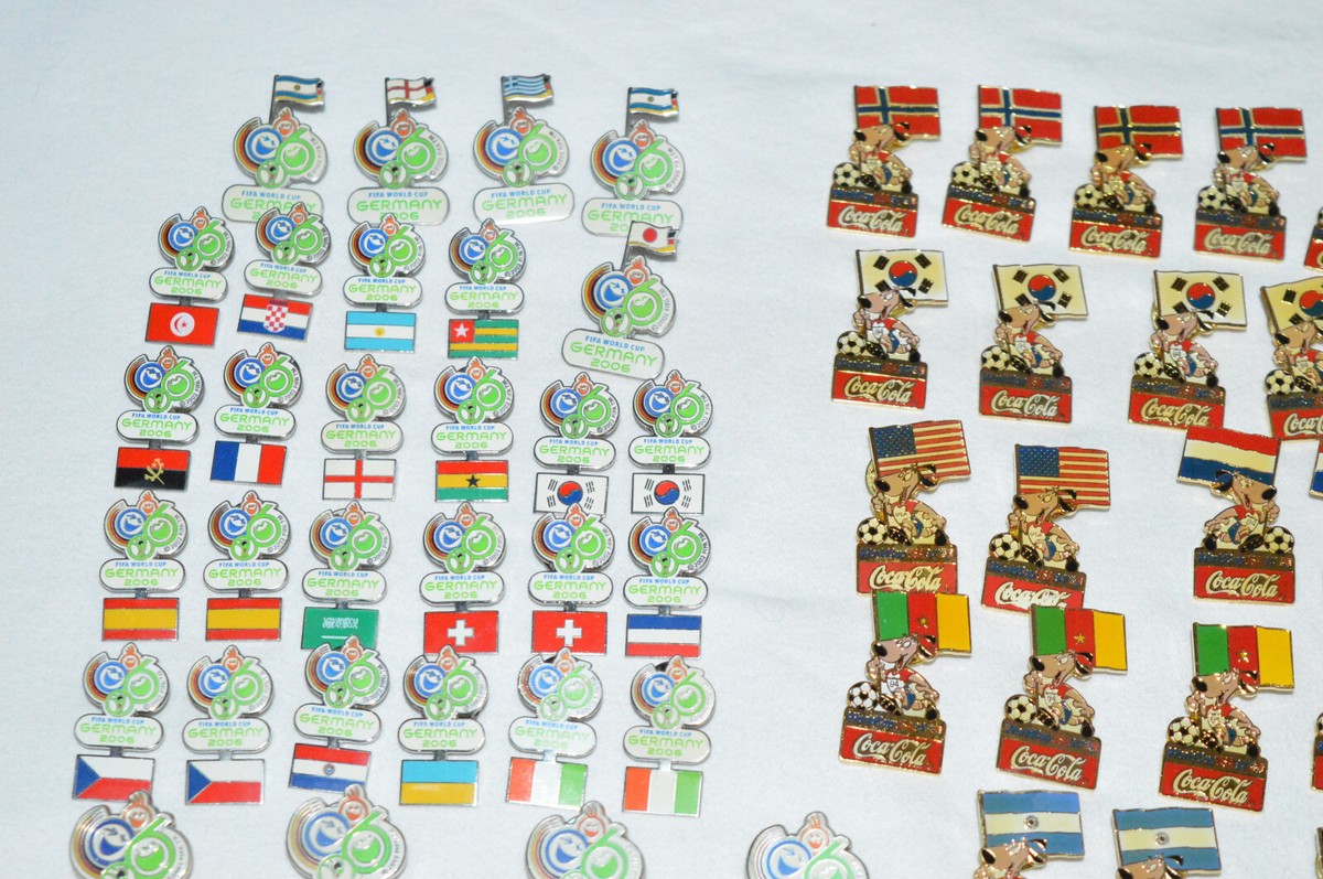 FIFA WORLD CUP SOCCER FOOTBALL LAPEL PINS LOT OF 173 Metal Hat Pin