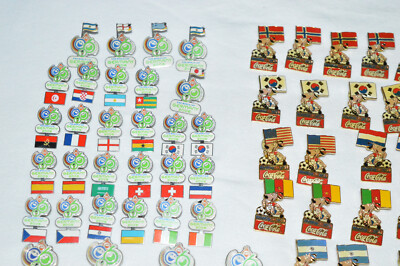 FIFA WORLD CUP SOCCER FOOTBALL LAPEL PINS LOT OF 173 Metal Hat Pin