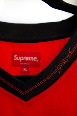 Supreme Barbed Wire Moto Jersey RED XL | eBay