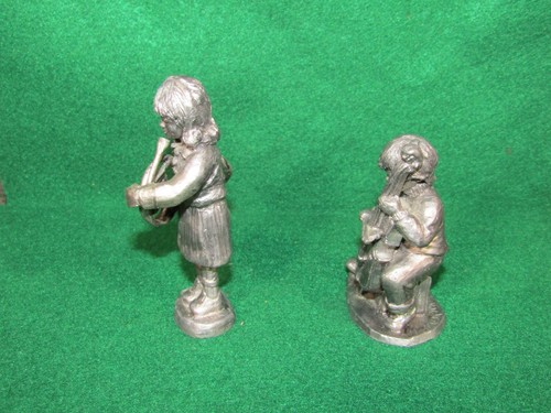 Vintage 1992 Michael A. Ricker School Kids Musicians Pewter Figurine Lot Signed - Picture 13 of 24
