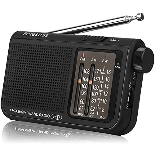 Retekess V117 Radiolina Portatile, Radio Vintage, AM FM Onde Corte SW, a (h0W) - Foto 1 di 1