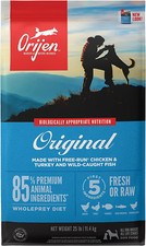 ORIJEN Dog Original Recipe, 25lb, High-Protein Grain-Free Dry Dog Food, May Vary