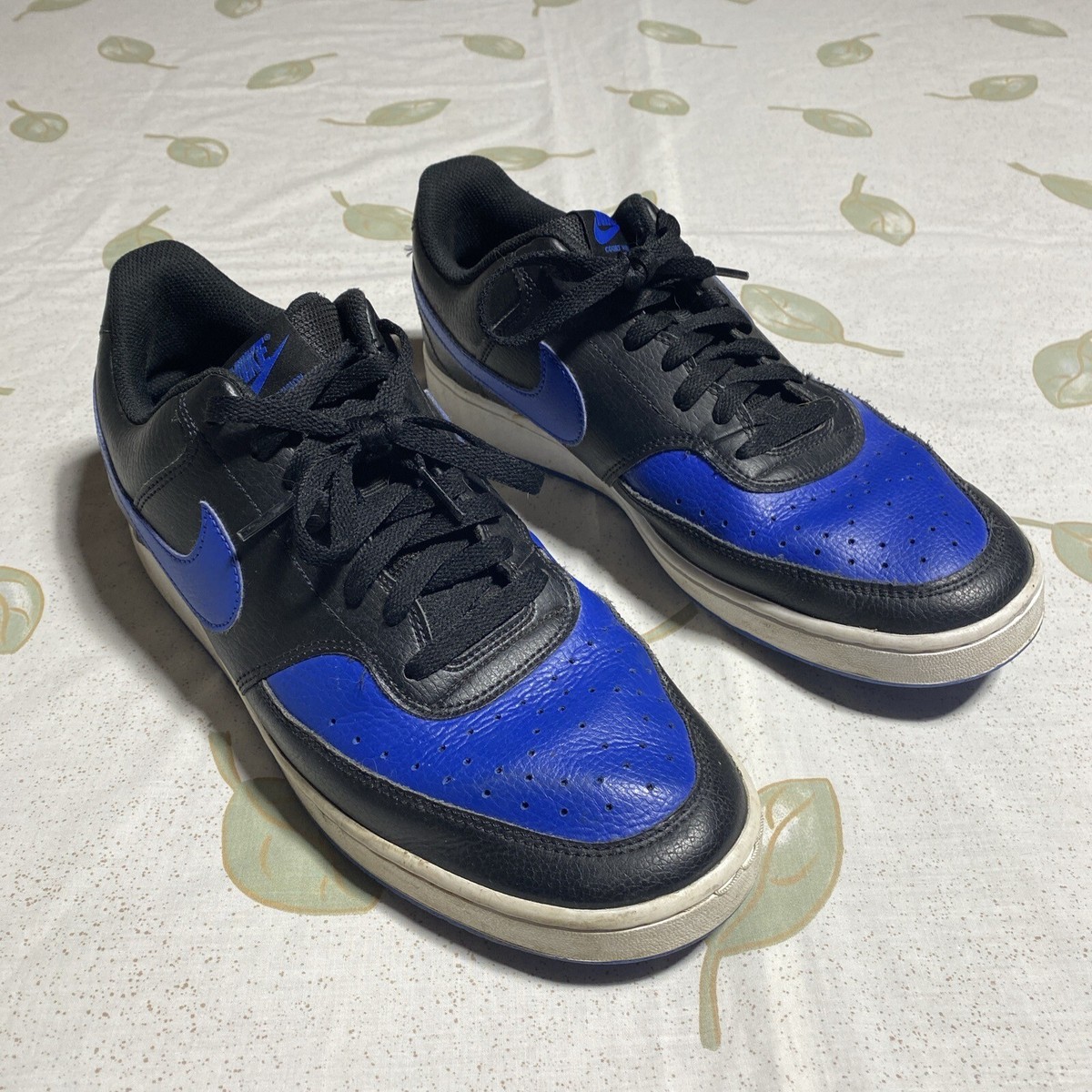 Nike Court Vision Low Black Game Royal White Mens Basketball Shoes
