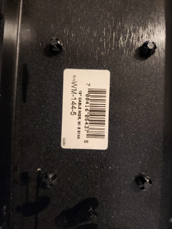 Siemon 2U 5R Cable Manager Organizer 19" WM-144-5 CM08 - Image 3 of 3