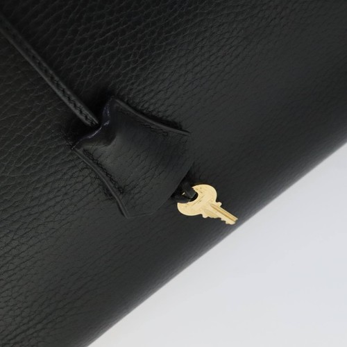 HERMES Birkin 35 Hand Bag Leather Black Gold Auth S1588 - Picture 14 of 24