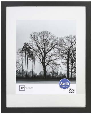 Mainstays 11x14 Float to 8x10 Linear Float Black Picture Frame