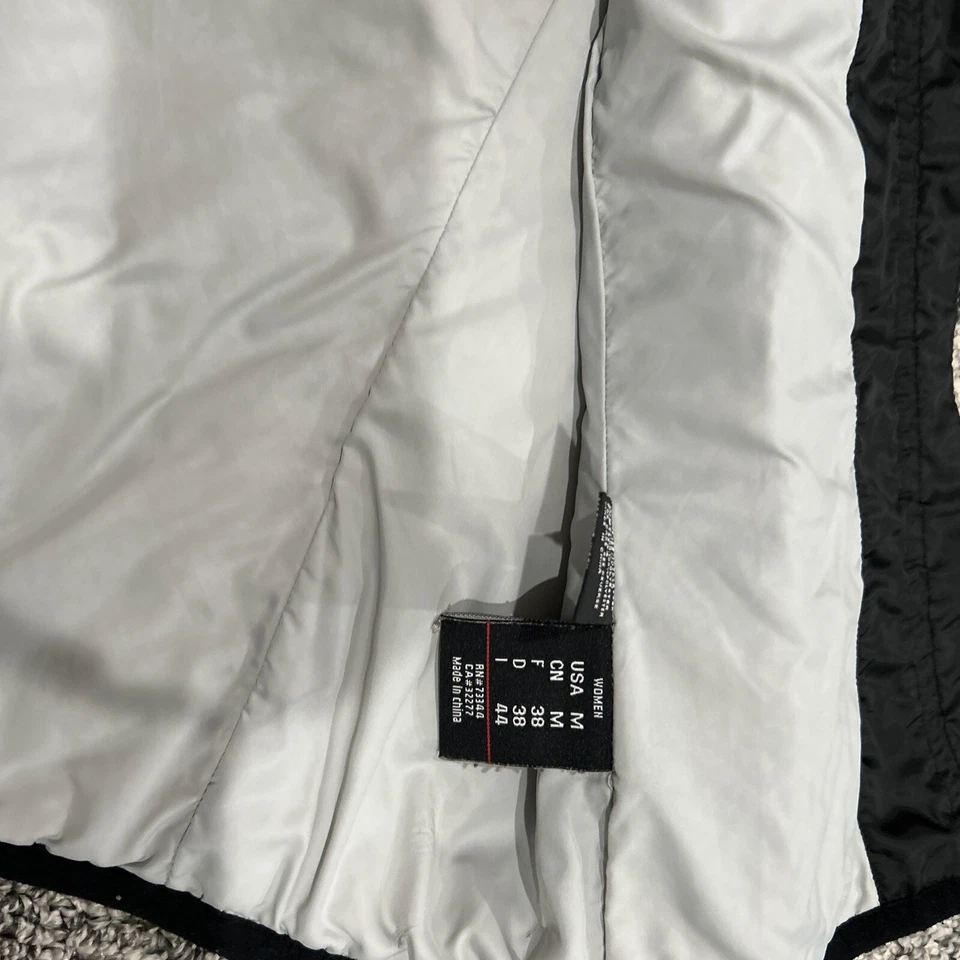 Chaleco acolchado sin mangas con cuello falso negro para mujer Marker cremallera completa talla M Foto 4 de 4