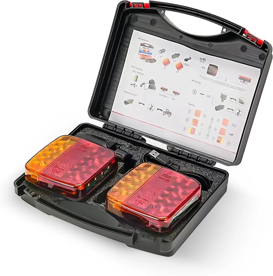 feu remorque sans fil, LED fixation magnétique - Photo 2/4