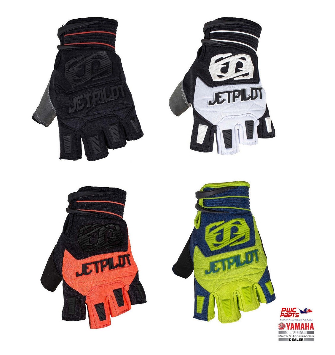 JET PILOT MATRIX 3/4 Finger Race Riding Gloves JA6302 Yamaha All