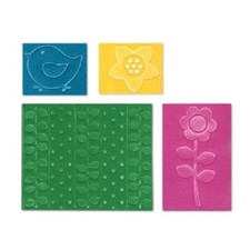 New Sizzix Textured Impressions Spring Embossing Folder Set 656260