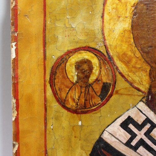 Antica Icona Russa raffigurante San Nicola di Bari (o di Myra) XVIII Secolo '700 - Bild 8 von 23
