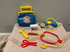 1993 TYCO SESAME STREET DOCTOR'S KIT MEDICAL BAG  INSTRUMENTS BANDAGE Box