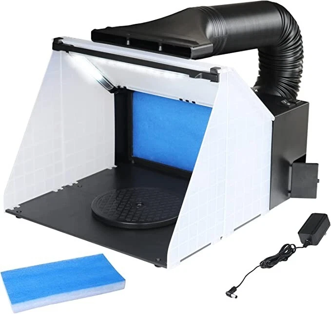 Ausuc Spray Booth with LED Light for Airbrush Painting Booth