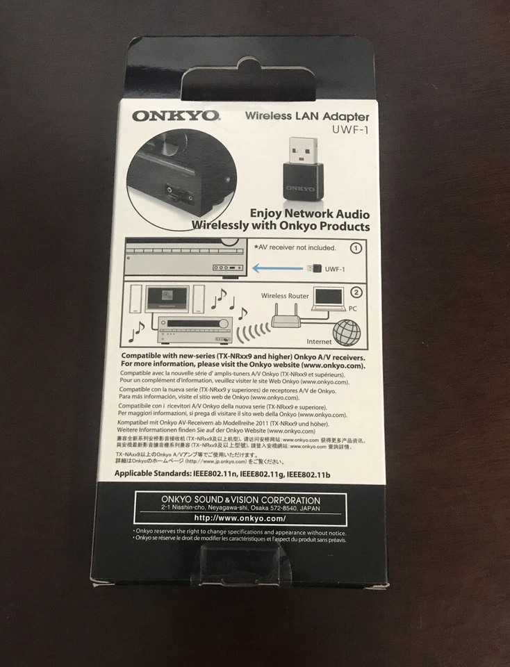 Onkyo  UWF-1 Wireless LAN USB Adapter UWF-1 B JAPAN - Image 2 of 4