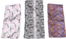 1384   LOT OF 3 HANDKERCHIEFS NO LABEL POLYESTER-SILK