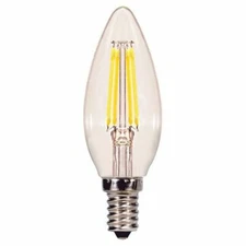 Satco S29877 - 4.5W CTC/LED/27K/CL/90CRI B10 Candelabra E12 base Warm White