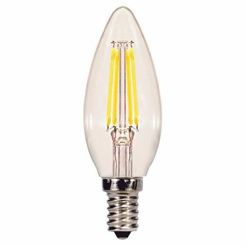 Satco S29877 - 4.5W CTC/LED/27K/CL/90CRI B10 Candelabra E12 base Warm White - Picture 1 of 2