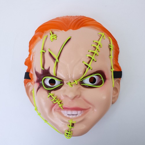 Chucky Horror Mask Cosplay Chucky Led Color Mask Headwear Halloween Party Props - Picture 23 of 29