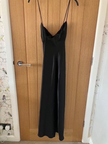 BNWT ZARA Black Satin Camisole Dress Size XL - Picture 5 of 7