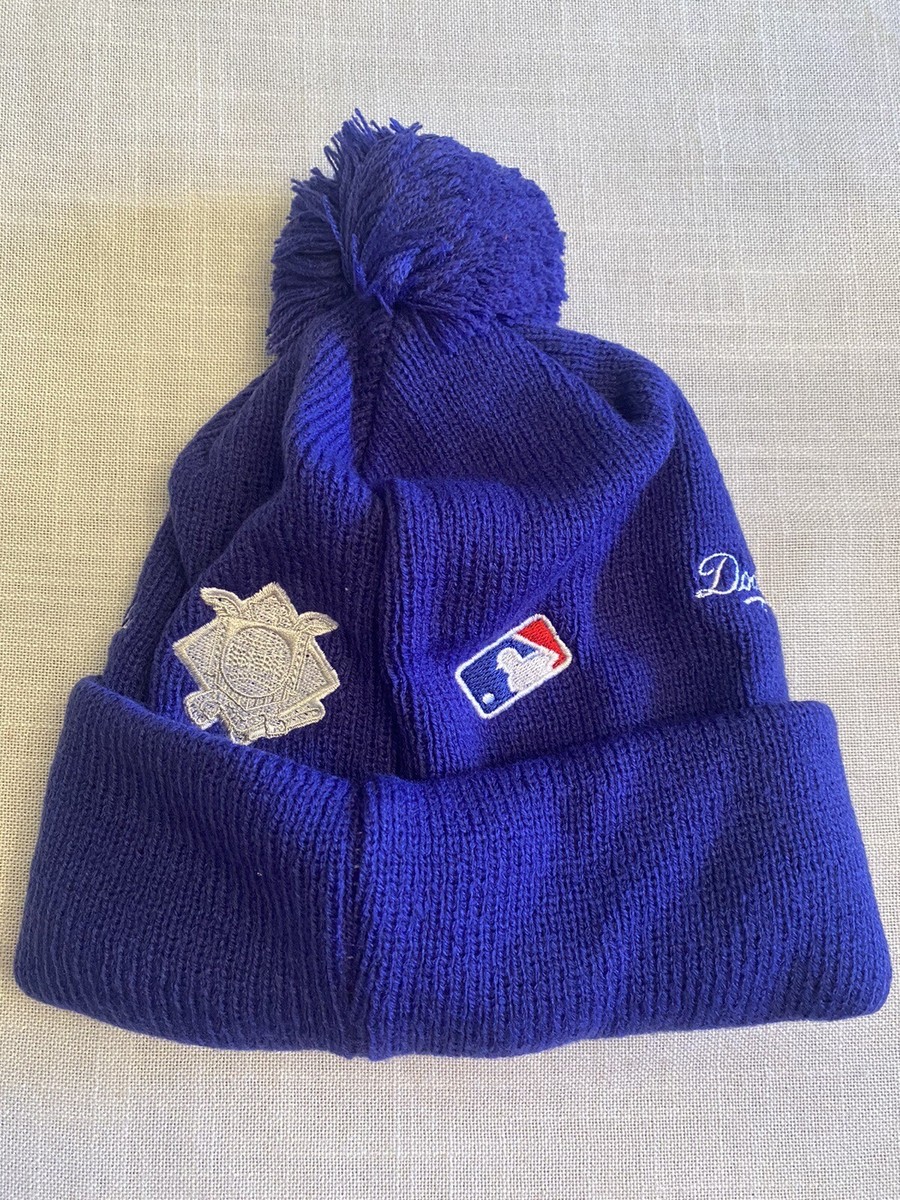 【US限定】New Era MLB Pom Knit NY Yankees LA Dodgers Los Angeles Dodgers New Era MLB Cuffed Pom Knit Hat Black