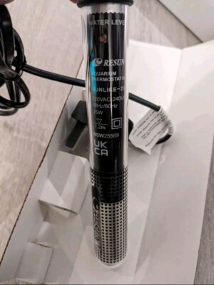 Resun Aquarium Fish Tank Thermostat Glass Heater 25W UK