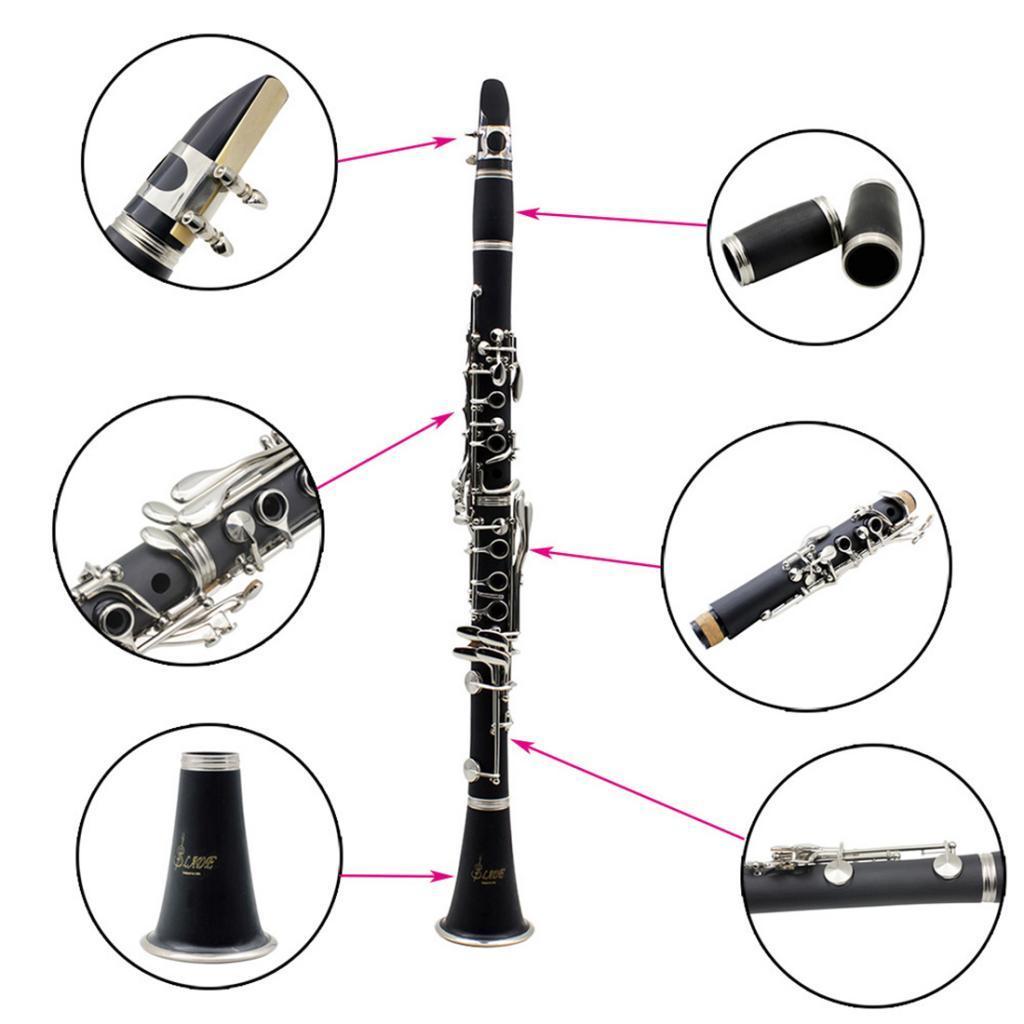 Baoblaze Professional ABS 17 Key Bb Bb Bb Clarinet Set Woodwind Instrument negro bea1ad Baoblaze Professional ABS 17 Key Bb Bb Bb Clarinet Set Woodwind Instrument negro bea1ad